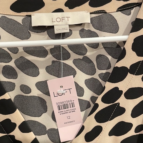 LOFT Leopard Print Maternity Dress - Picture 5 of 8